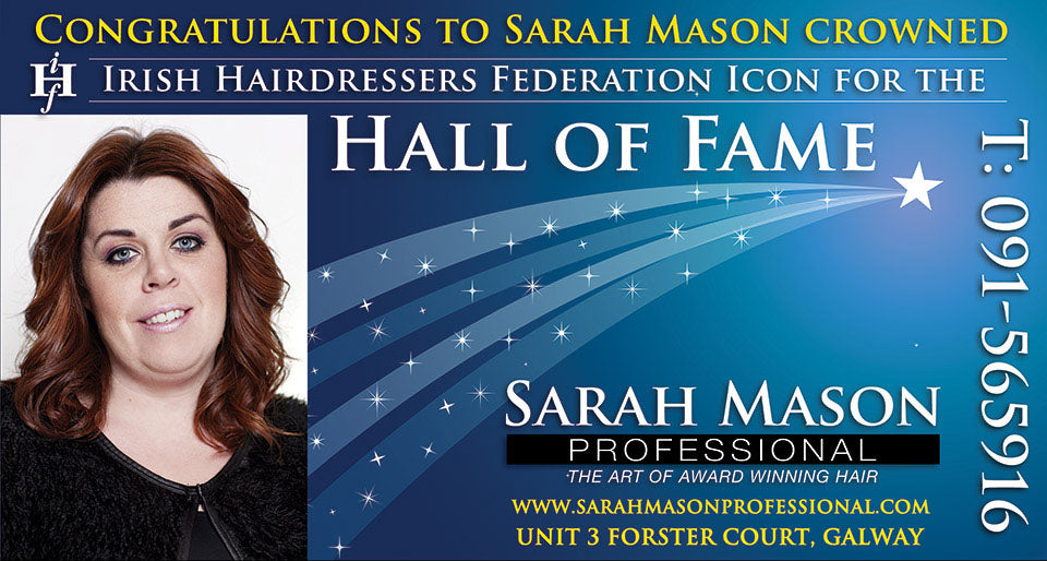 Congratulations to Sarah on her induction to Irish Hairdressers Federation's Hall of Fame